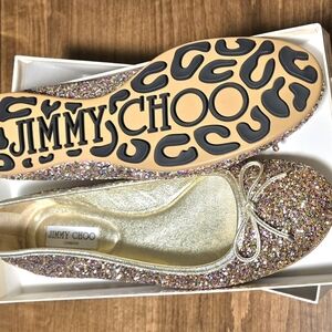 Jimmy Choo Glitter Ballet Flats - Multicolor